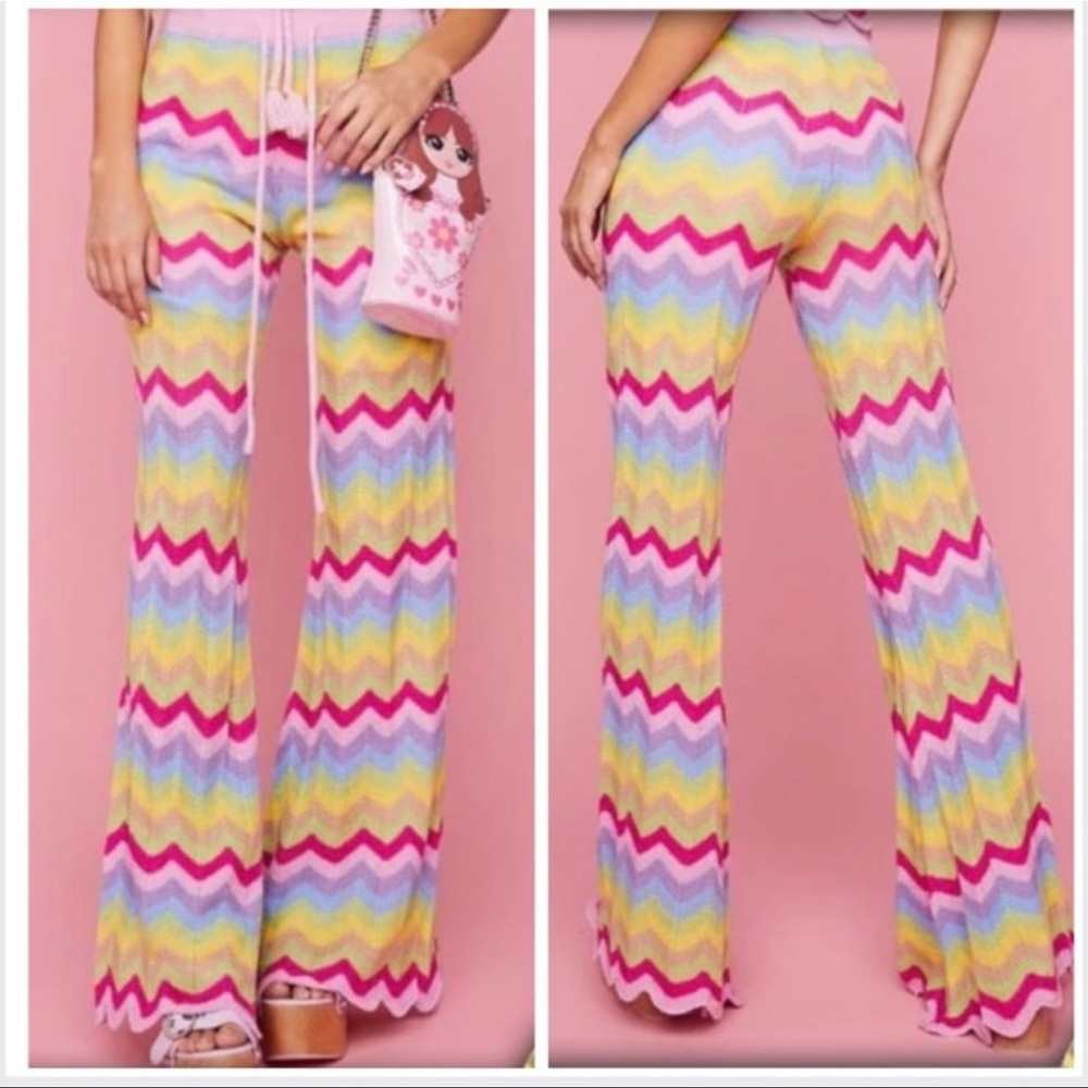 Sugar Thrillz Multicolor Chevron Women's Pants